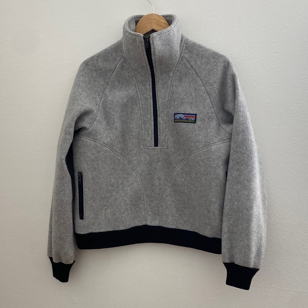 Men's Gray Half-Zip Sweater Vintage Denali